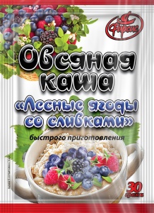Каша овсяная "Лесные ягоды со сливками" 30 грамм