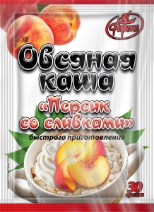 Каша овсяная "Персик со сливками" 30 грамм