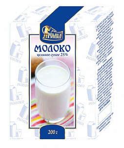 Молоко сухое цельное 25% 200 грамм